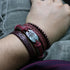 Lederarmband weed grass herren bohemian set